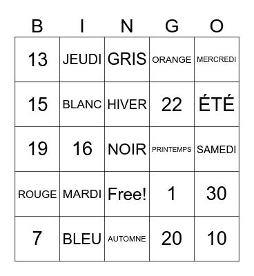 BINGO FLE Bingo Card