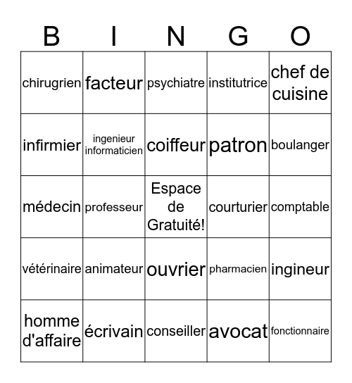 Journées de Carriéres Bingo Card