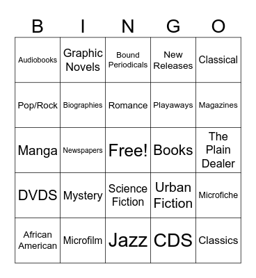 POPULAR LIBRARY Bingo Card