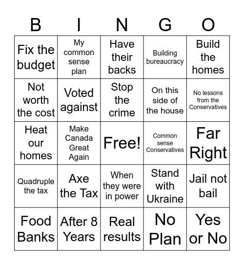 Resources HOC Bingo Card