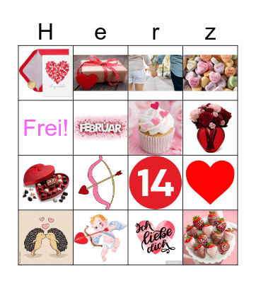 Valentine's Day Bingo Card