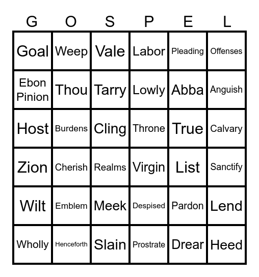 Bingo Card