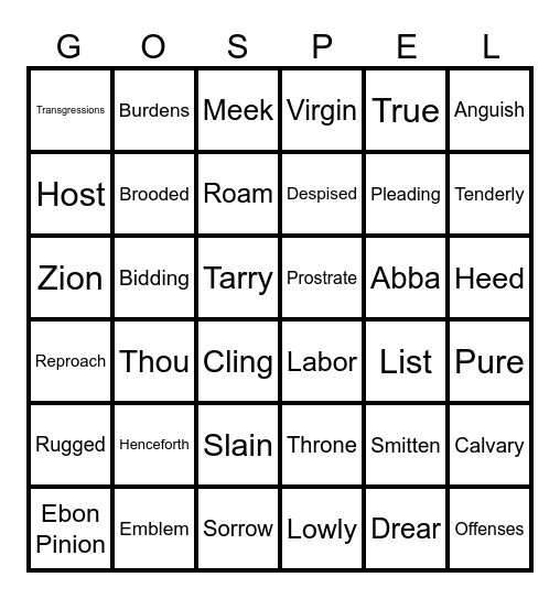 Bingo Card