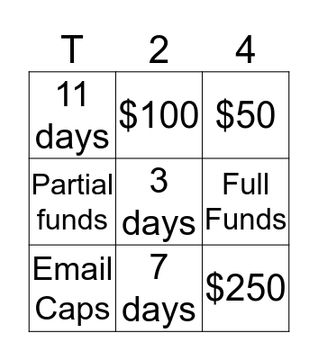 T24- OD FUN Bingo Card