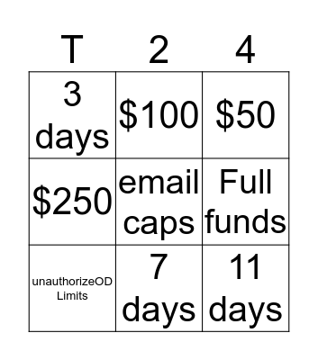 T24-OD FUN Bingo Card