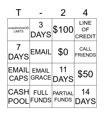 T24- OD FUN Bingo Card