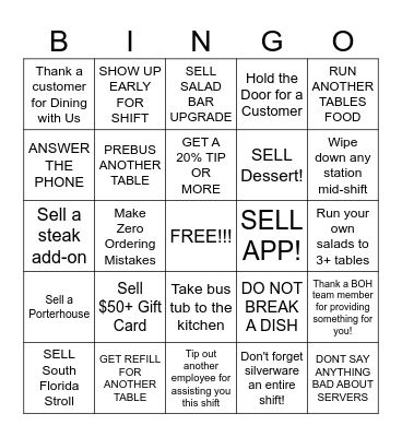 FEBRUARY FOH FUN! Bingo Card