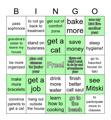 2024 Kailyne's Bingo Card Bingo Card