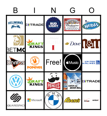 Super Bowl 2024 Bingo Card