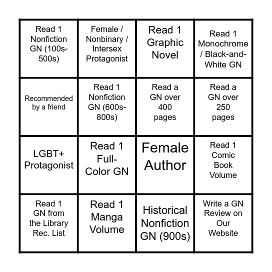 Women's History Month GN BINGO! Bingo Card