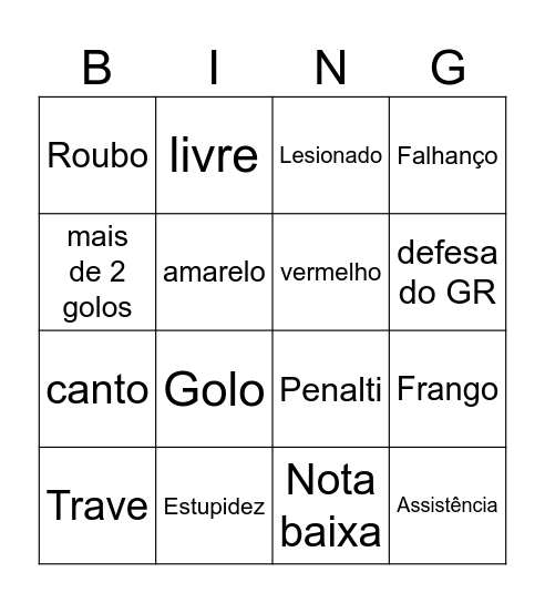 Fm Bingo Card