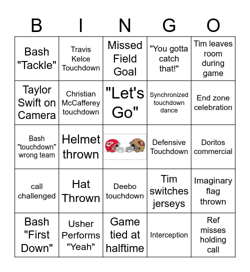 2024 Super Bowl Bingo Card