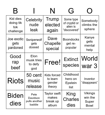 My 2024 Bingo Card