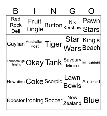 All things about David Bingo Card