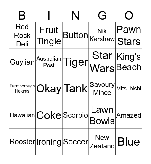 All things about David Bingo Card