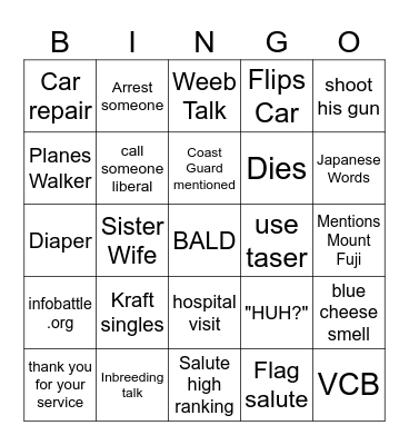 Lenny BINGO Card