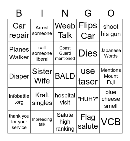 Lenny BINGO Card