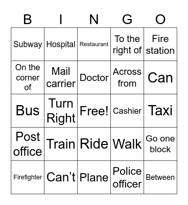 Early Emerging Bingo Card