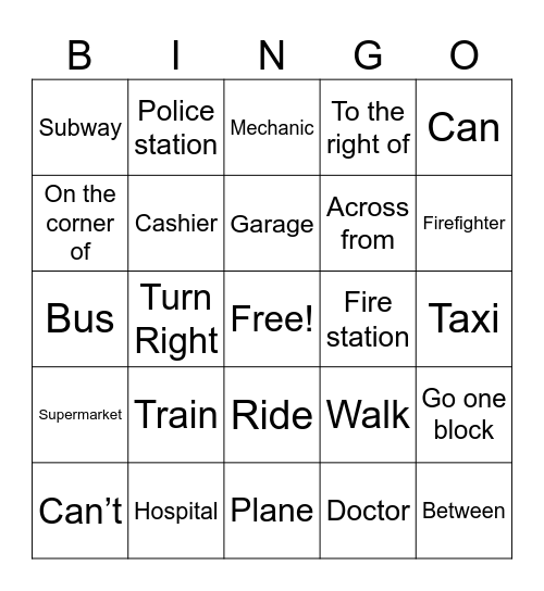 Early Emerging Bingo Card