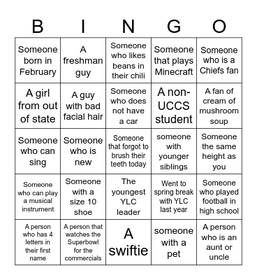 BINGO MIXER Bingo Card