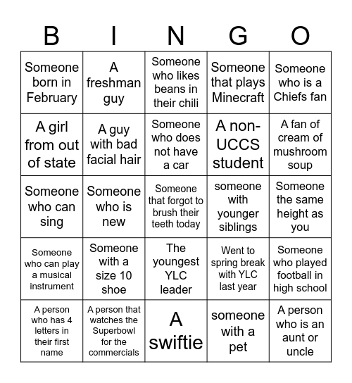 BINGO MIXER Bingo Card