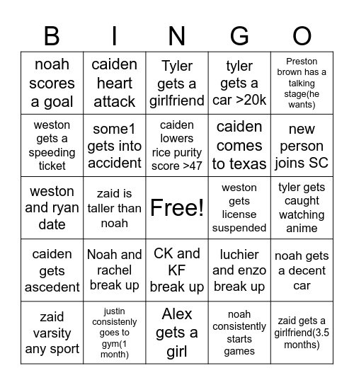 2024 bingo Card