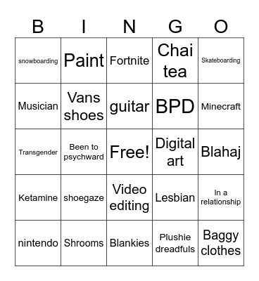 Maple Bingo Card