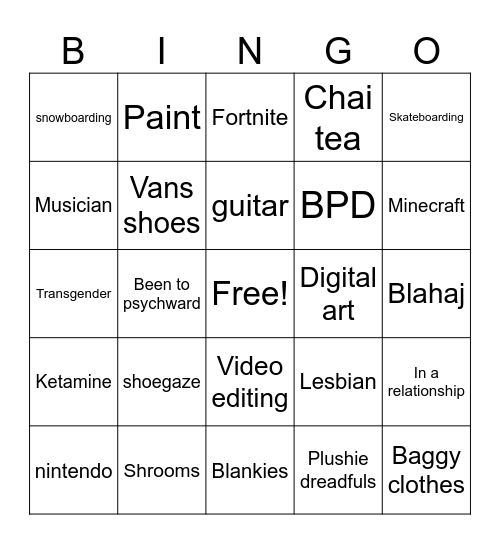 Maple Bingo Card