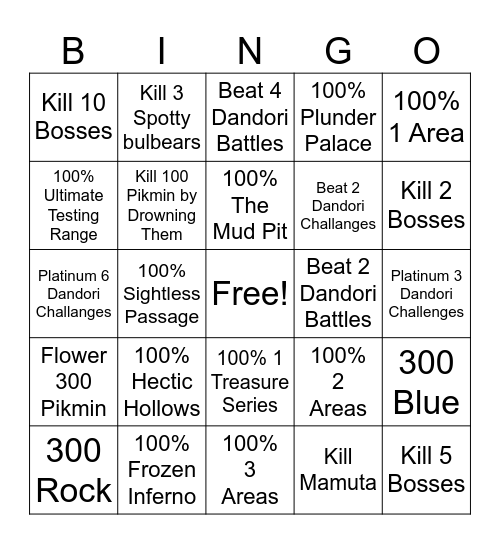 Pikmin 4 Bingo 2 Bingo Card