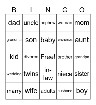 ASL  Ch. 1 Bingo Card