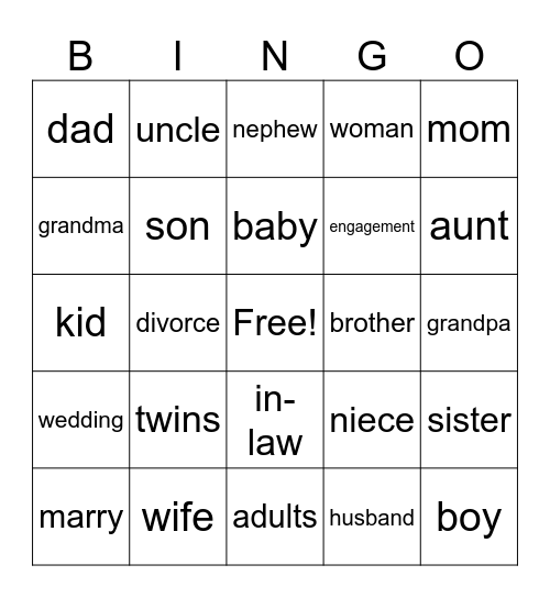 ASL  Ch. 1 Bingo Card