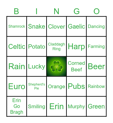 Lucky Leprechaun Bingo Card