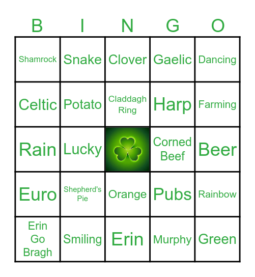 Lucky Leprechaun Bingo Card