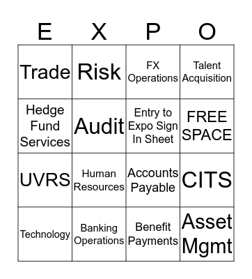 TEMPE BUSINESS UNIT EXPO Bingo Card