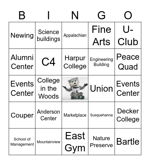 BINGO-HAMTON: Bonus Round Bingo Card