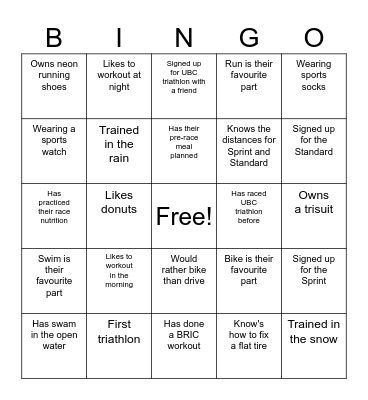 Find Someone Who... Bingo Card