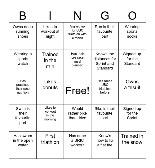 Find Someone Who... Bingo Card