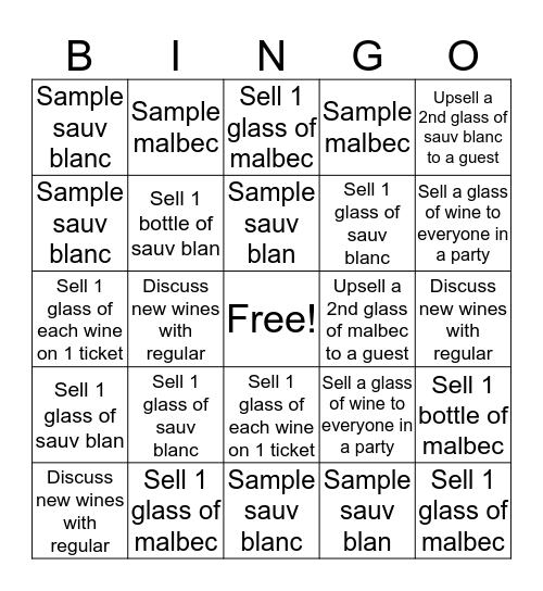 Layer Cake Bingo Card Bingo Card