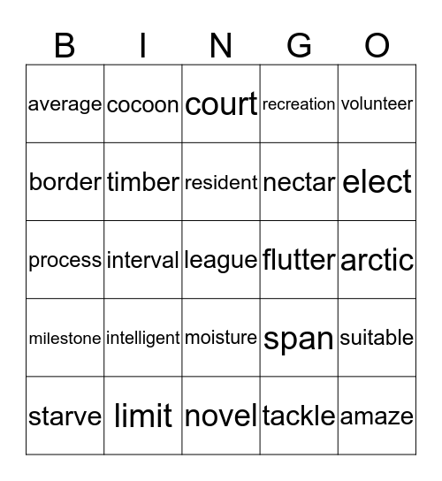 Book 3 Lessons 3.5-5 Bingo Card