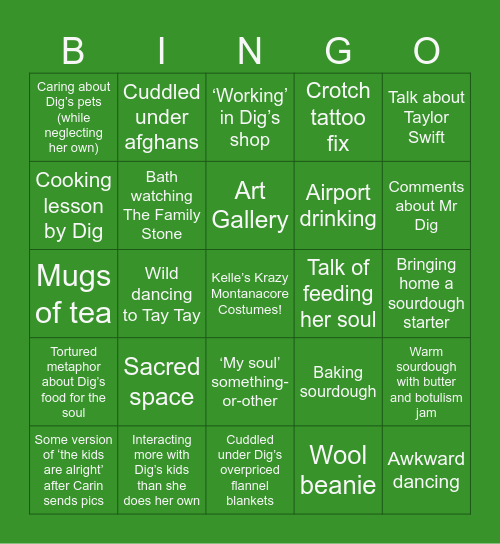 The Digaway Bingo Card