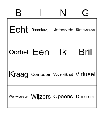 Leesbingo Card