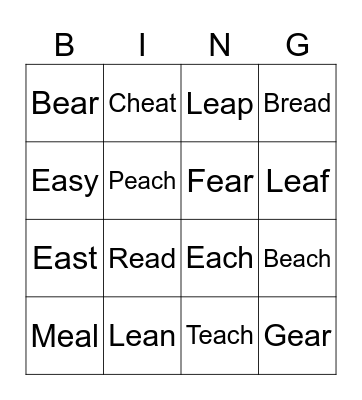 -EA Bingo Card