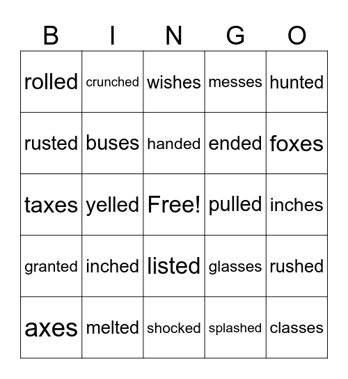 Lesson  63 & 64 Bingo Card