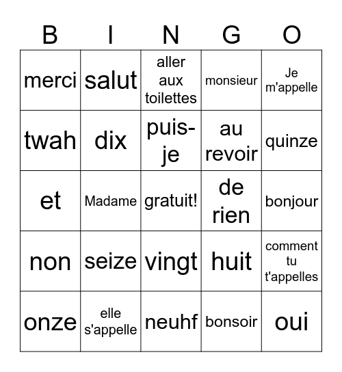 Madison Torres Bingo Card