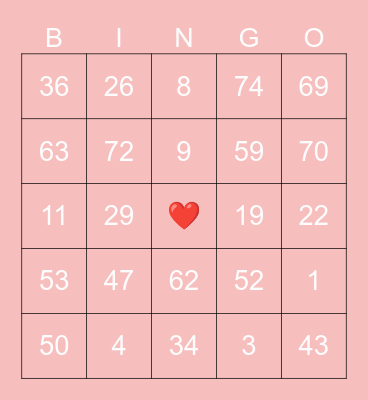 BC2M Valentines Bingo Card