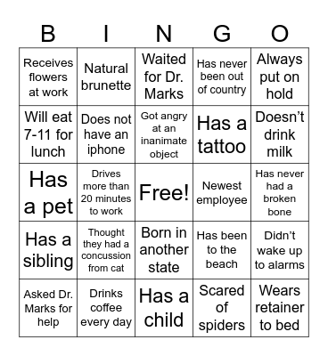 Smiles of Mathews Bingo Card