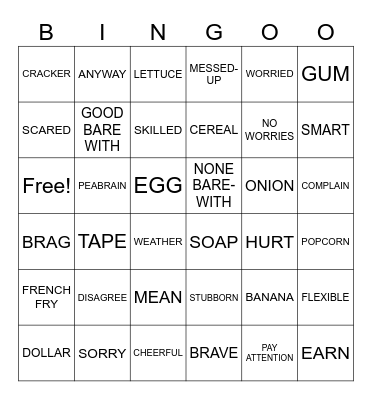 UNIT 10 BINGO PT. 2 Bingo Card