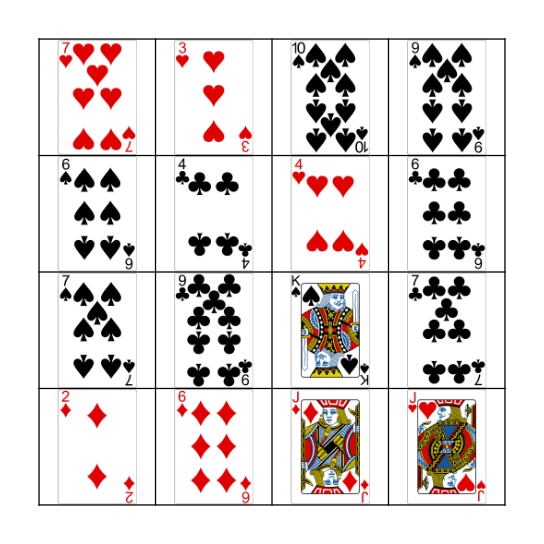 Wingo Bingo! Bingo Card