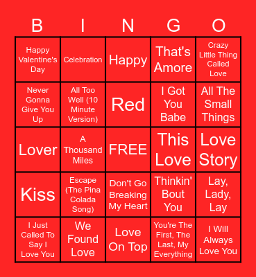 CorpCom Valentines Day Bingo Card