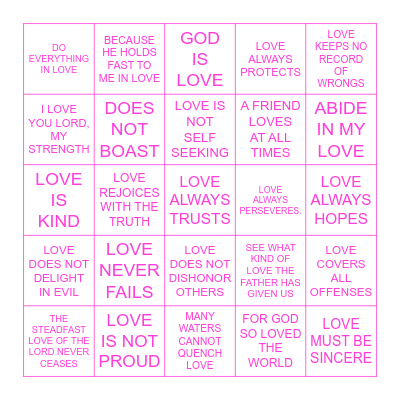 GALENTINES GRAND PRIZE Bingo Card